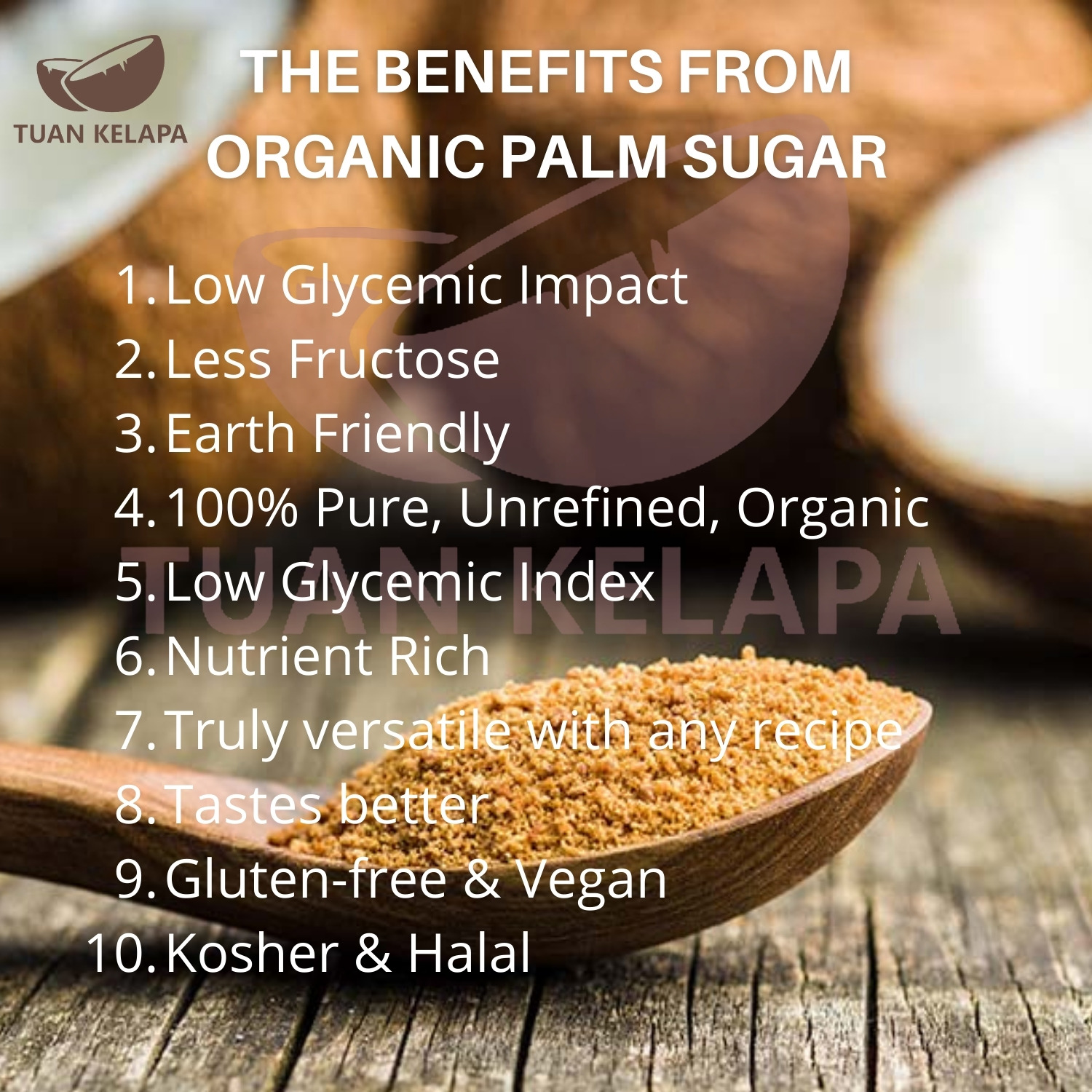 Organic Palm Sugar 100 (Grade A) Inaexport